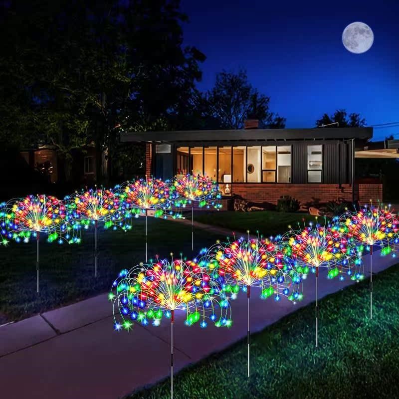 Solar LED Firework Fairy Lights OutdIoor Garden Decoration