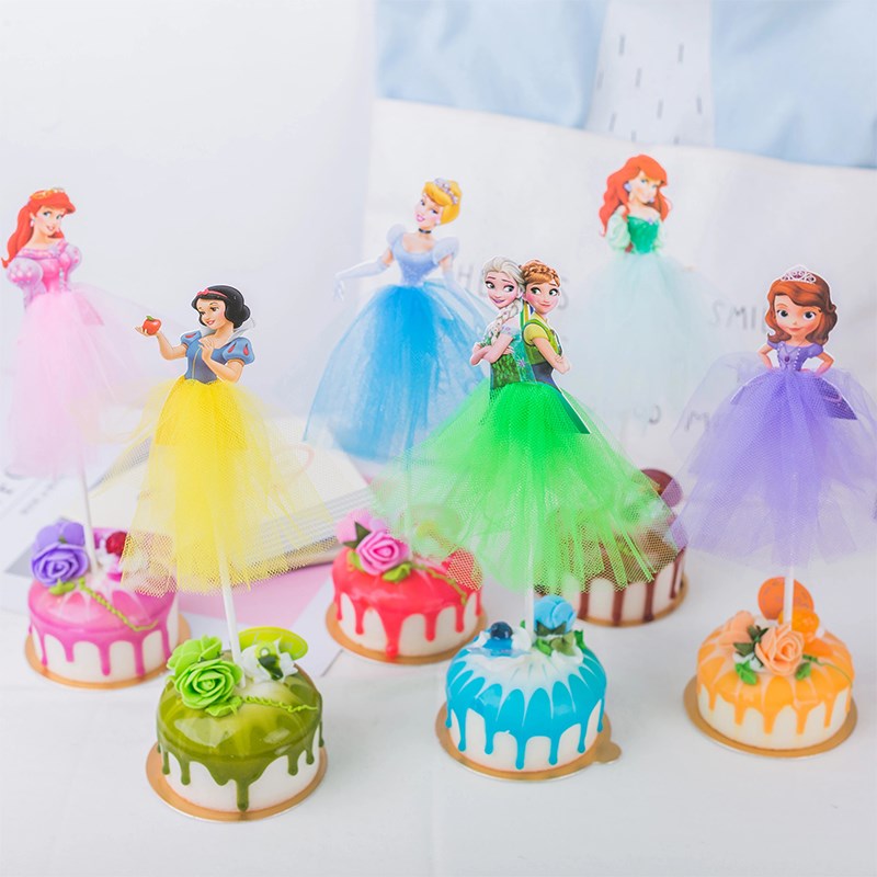 Princess Cake Decoration Frozen Cake CupcLake Toppers Cake F