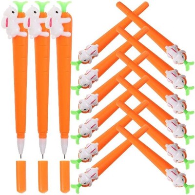 15 Pcs Carrot Pen Writingx Student Pens Note Taking Cartoon