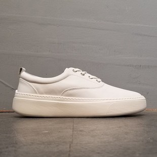 小白鞋 男鞋 牛皮厚底增高跑男休闲潮流百搭低帮板鞋 男人味韩版