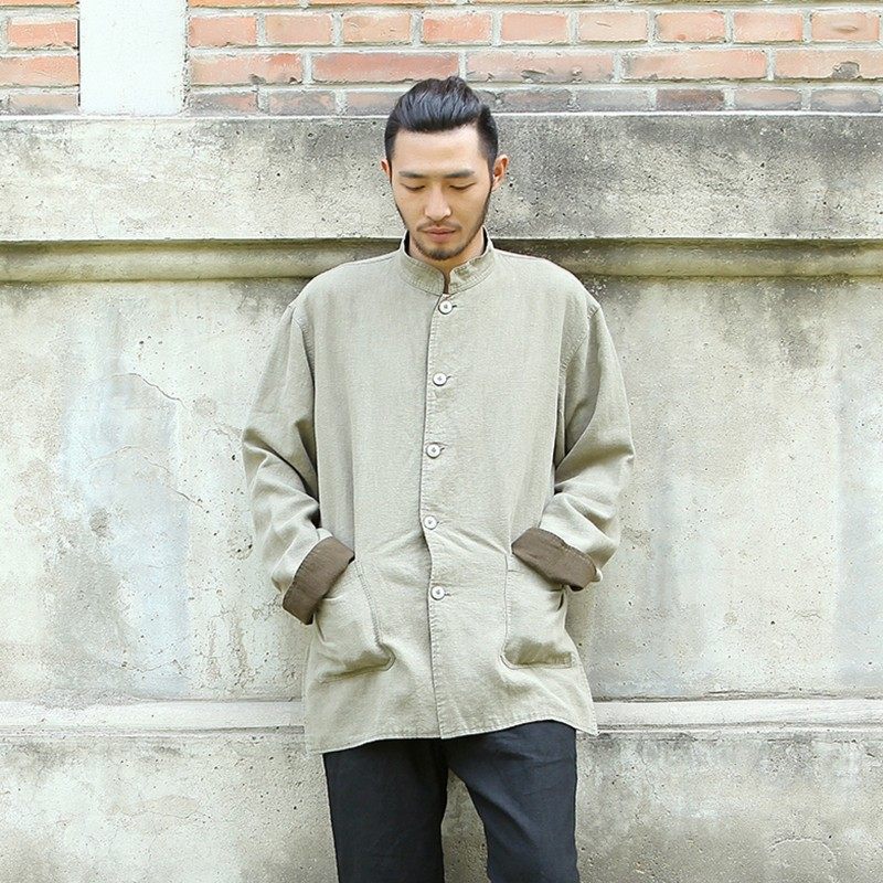 楠唐装中国风男装秋季上衣外套长袖上衣双面穿中年大衣中山装无华,男装,唐装,淘宝优惠券,粉丝福利购,淘宝优惠卷