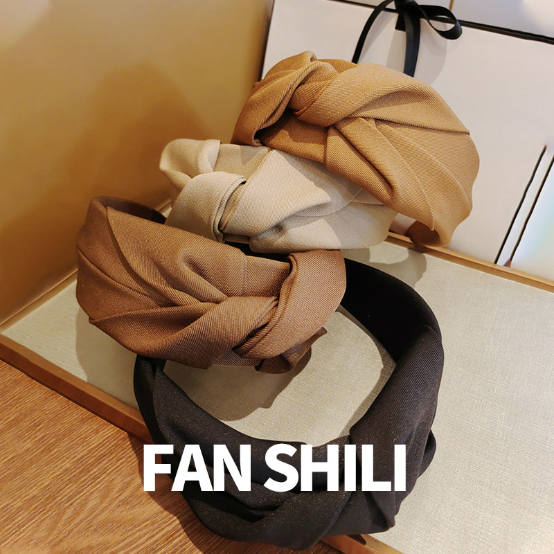 宽边发箍女高级感时尚交叉打结显高颅顶发卡简约布艺头箍压发发捆,饰品/流行首饰/时尚饰品新,发饰,淘宝优惠券,粉丝福利购,淘宝优惠卷
