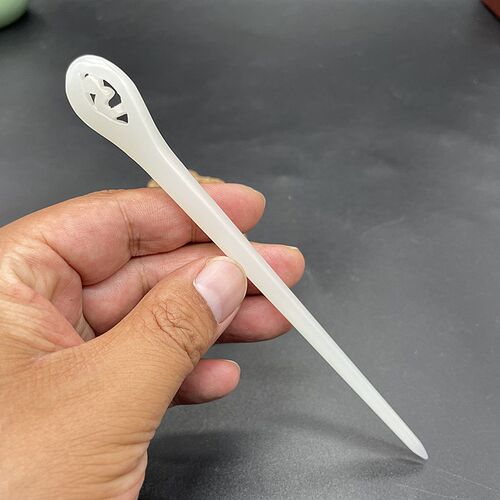 新款白琉璃玉簪子头饰发饰中国风簪子饰品古风汉服拍摄簪子简约簪
