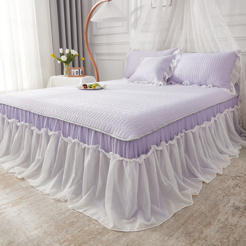 温柔芋头紫双面冰丝乳胶床裙凉席三件套少女心空调软席子1.51.8m,床上用品,乳胶席,淘宝优惠券,粉丝福利购,淘宝优惠卷