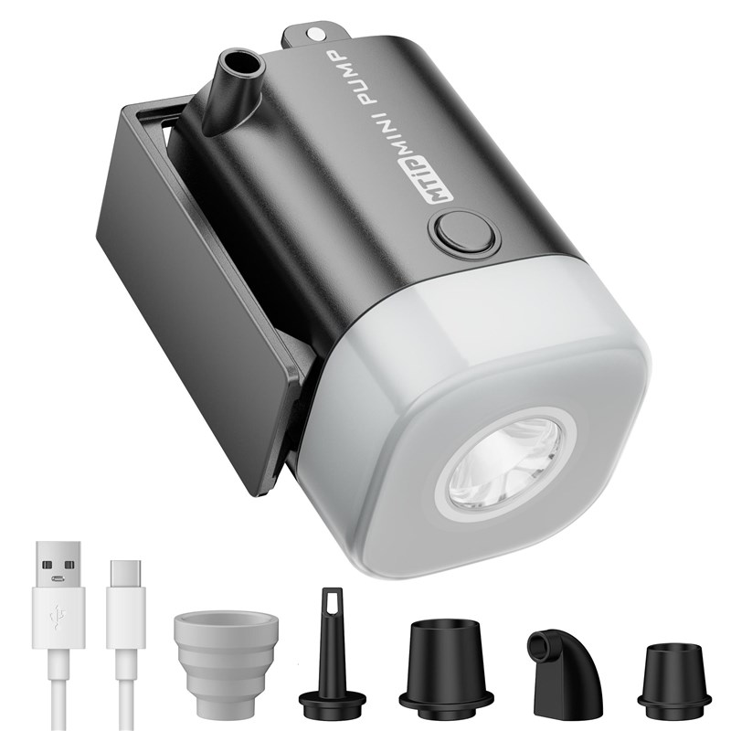 户外充气泵压缩袋露营气垫床电动充气泵一体多功能照明真空抽气泵