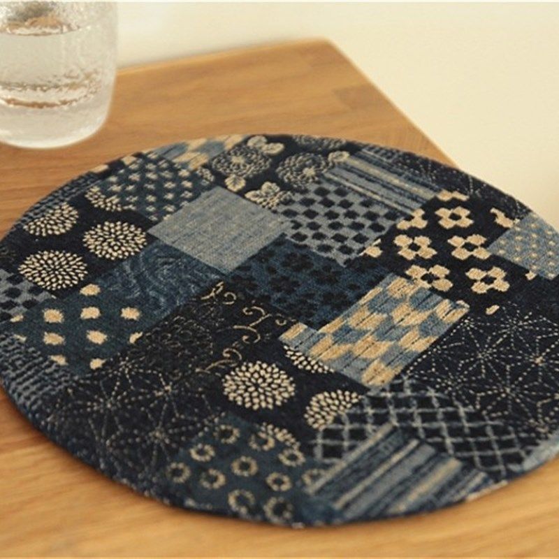 日系布艺蓝染风圆形加厚防烫隔热餐垫锅垫碗垫手工杯垫茶垫餐桌垫,居家布艺,餐垫,淘宝优惠券,粉丝福利购,淘宝优惠卷