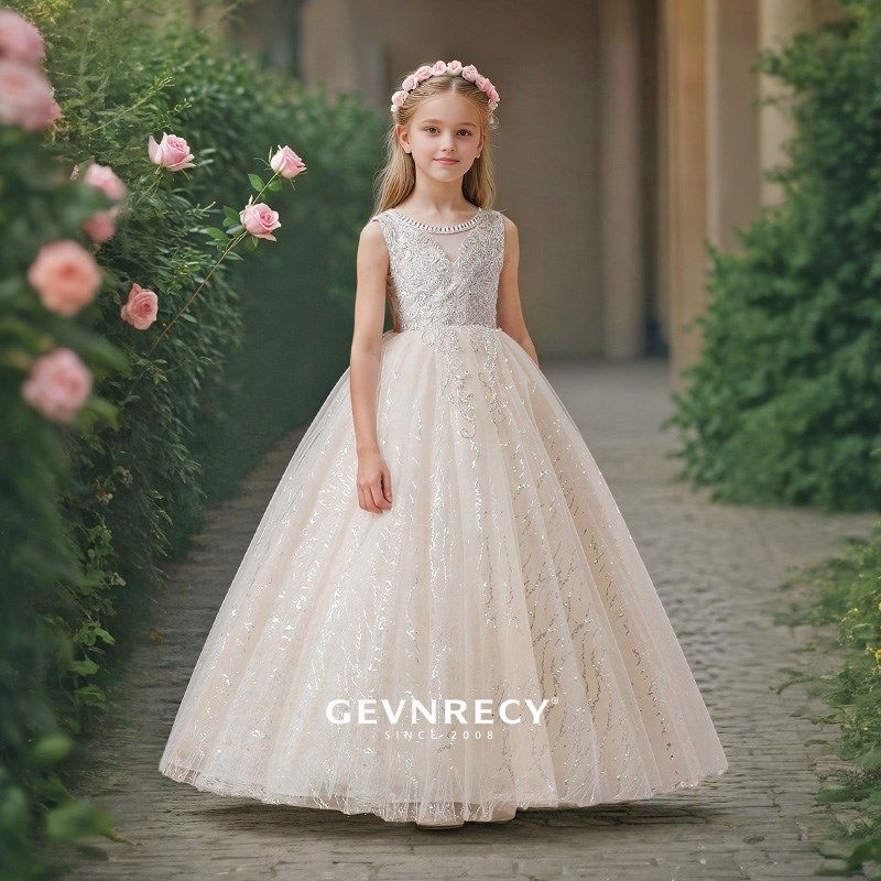 女童礼服夏季高端无袖亮片绑带蓬蓬公主裙小女孩钢琴主持人演出服,童装/婴儿装/亲子装,儿童礼服,淘宝优惠券,粉丝福利购,淘宝优惠卷