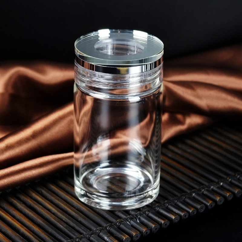 随身便携单层玻璃杯简约双层杯子定制小巧泡茶杯个人专用透明水杯