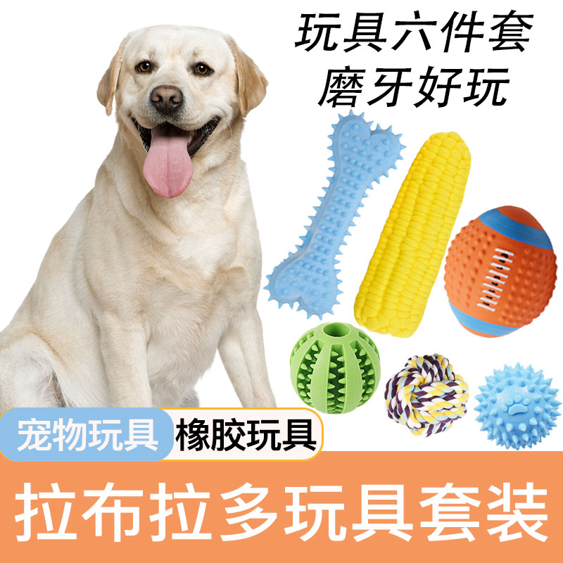 拉布拉多专用玩具l套装狗狗耐咬发声宠物狗磨牙玩具小型犬解闷幼