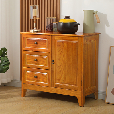 斗柜纯实木收纳储物柜美式家用客厅卧室小柜子餐边柜床边柜三斗柜