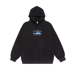 秋冬季美式印花卫衣圆领情侣装学生宽松