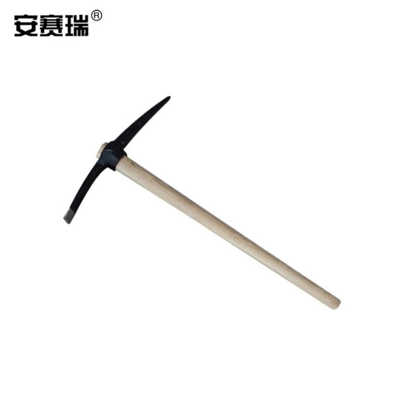 安赛瑞十字洋镐户外应急钢镐木柄y锰钢镐头施工洋镐头黑色90cm239