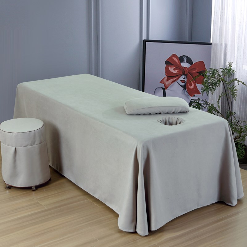 美容床罩床单 棉麻美容院s专用按摩床罩套单件 四季通用定制logo