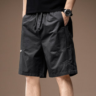 高端美式户外休闲运动短裤男夏季薄款宽松大码山系潮流五分裤子男