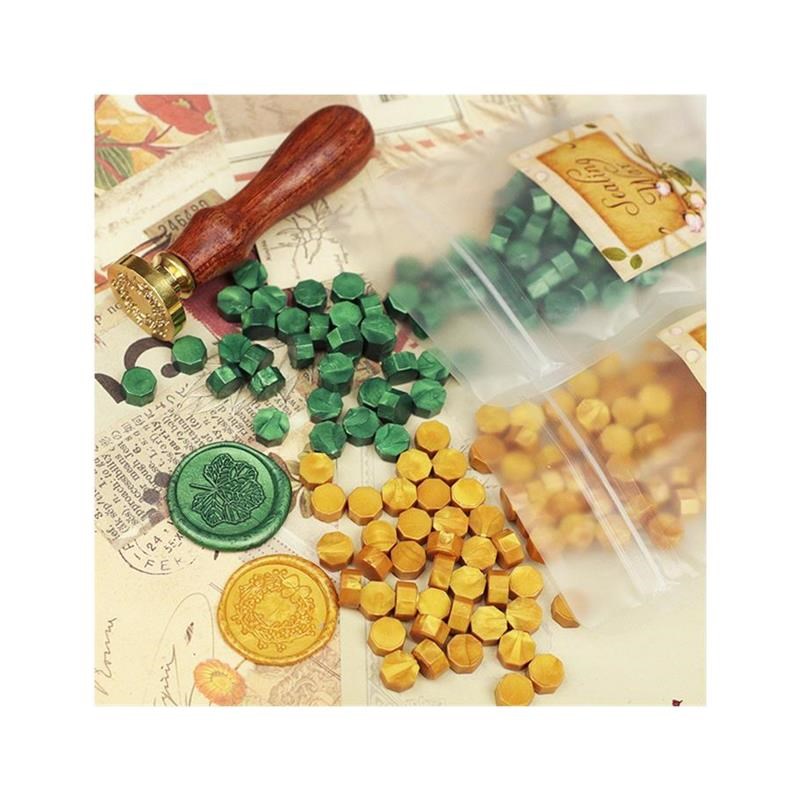 100pcs Retro Octaogon Sealing Wax Beads Wax Seal Stamp Beade