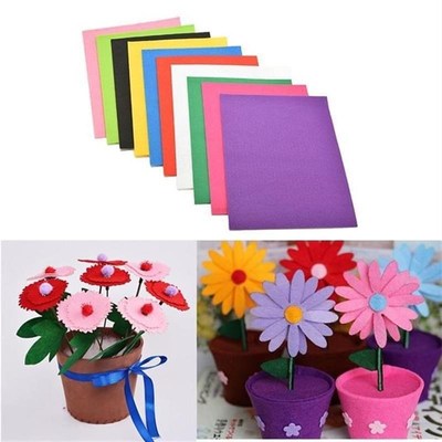 10 Sheet DIY Crafts for Kids Non-woven Felt FQabric Puzzle T