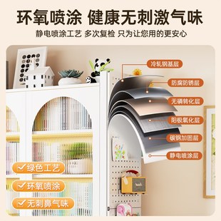 柜简易衣柜铁皮柜 钢制收纳柜家用阳台防晒储物柜置物柜一体客厅鞋