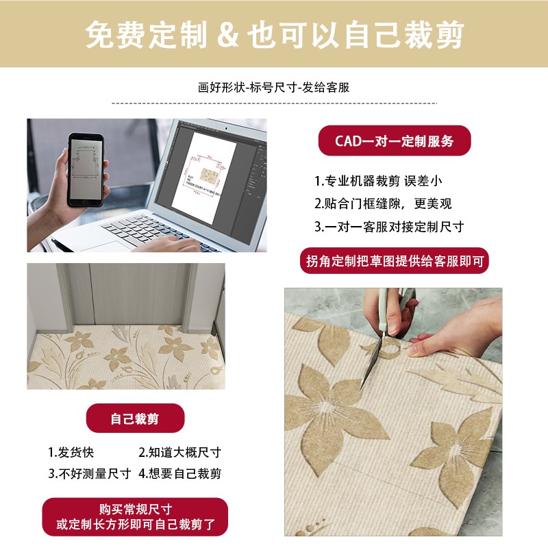 入户门地垫现代简约风入户玄关脚垫耐脏新款地毯门垫进门门口家用