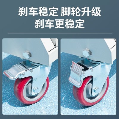 可移动登高梯子平台仓储专用步梯冷轧钢结实带轮定制卸货周中转车