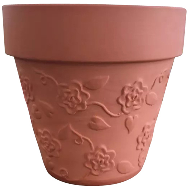 红陶花盆 多肉植物花盆 陶土花盆 工艺浮雕花盆 细质陶瓷花盆