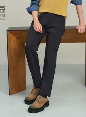 红豆轻商务加1舒适裤冬季保温蓄热休闲裤保暖长裤子HP8K009FAD1