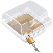 120型双五孔插座防水盒自粘带锁保护盖118型一位二位通用防水罩盖