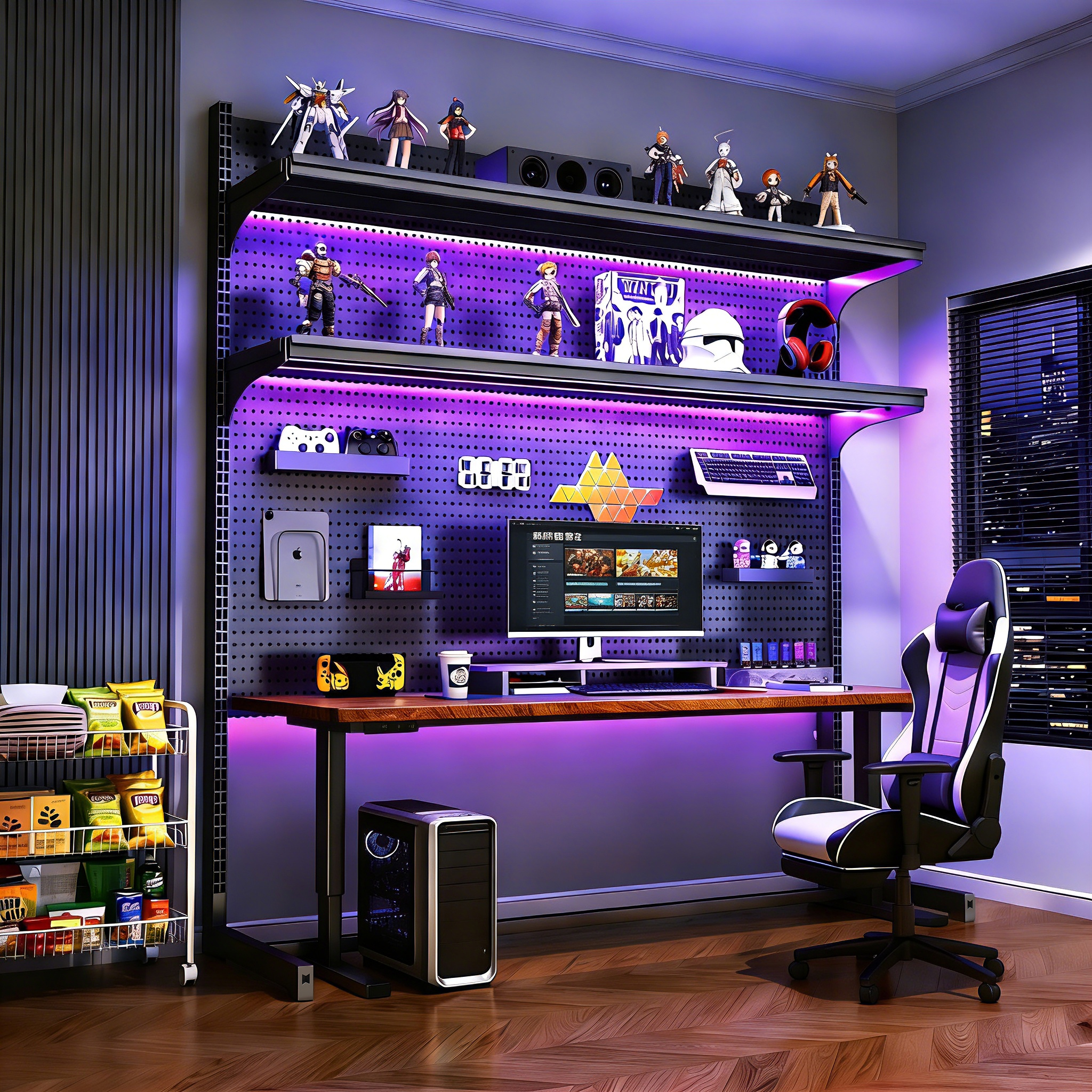 立式洞洞板置物架落地收纳架