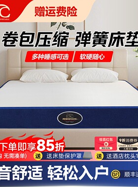 ESC记忆棉压缩卷包床垫席梦思家用卧室乳胶记忆棉独立弹簧护脊