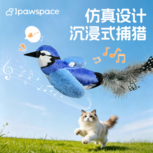 IPAWSPACE薄荷仿真小鸟猫咪玩具