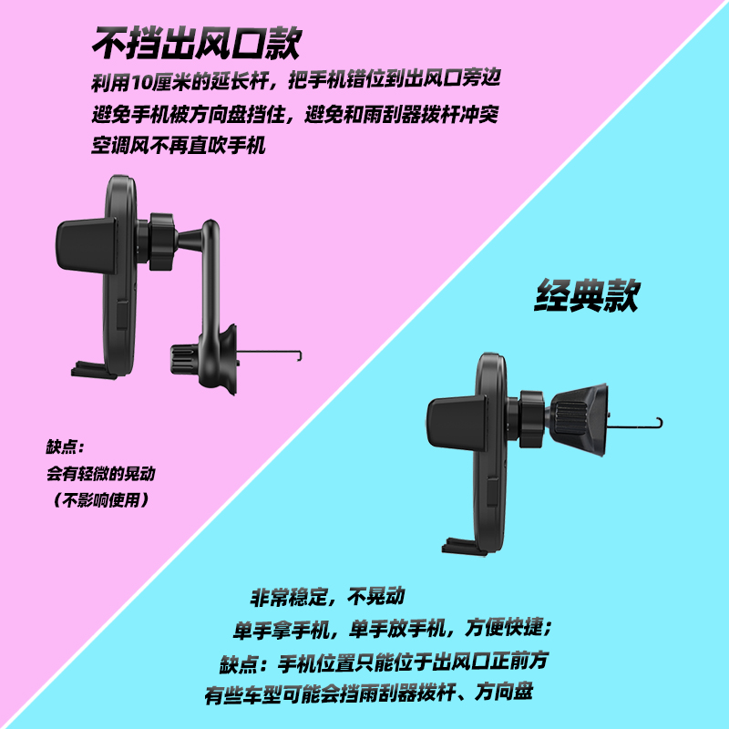 车载手机支架比亚迪E5秦宋MAX速锐竖向出风口导航支驾支撑卡扣式