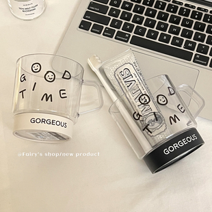 家用防霉刷牙杯 透明洗漱杯学生宿舍漱口杯高颜值便携牙缸2025新款