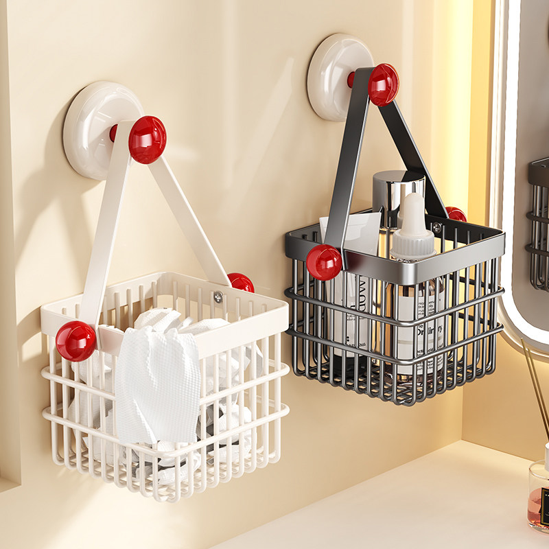 废弃洗脸巾收纳盒壁挂吸盘卫生间浴室擦脸巾收纳沥水篮台面置物架,收纳整理,洗脸巾收纳盒,淘宝优惠券,粉丝福利购,淘宝优惠卷