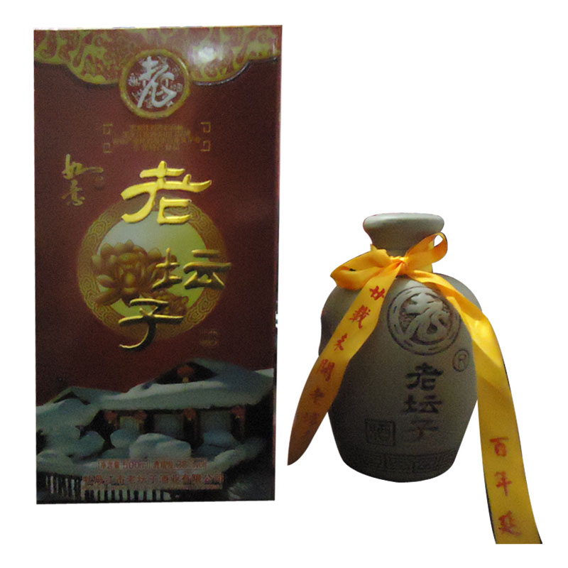 老坛子白酒 如意2011年产泥坛老酒 浓香型38度500毫升 牡丹江特产