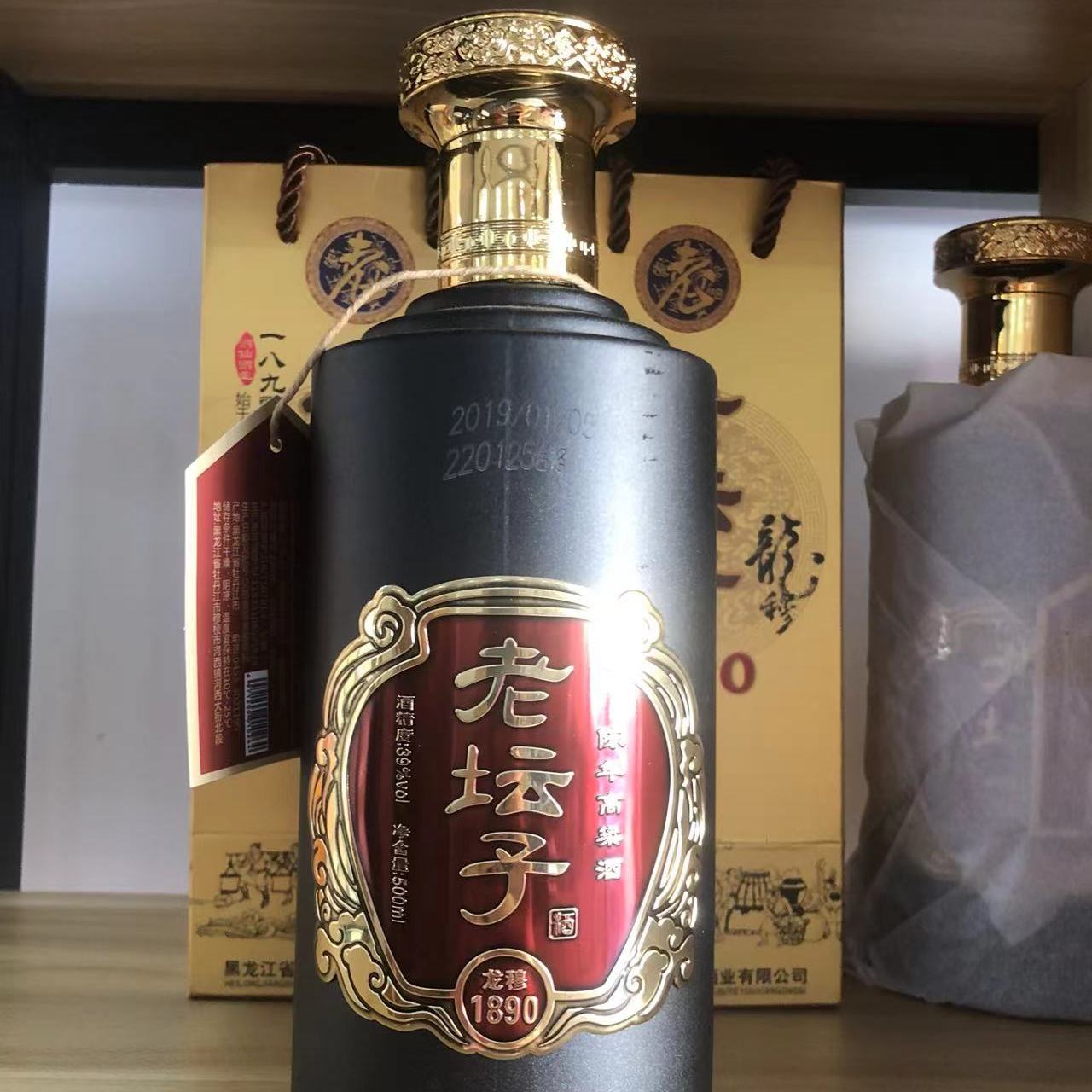 老坛子白酒 龙穆1890 浓香型39度52度500毫升 黑龙江牡丹江送礼袋