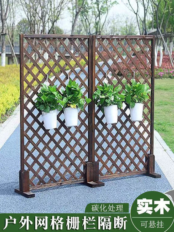 防腐木栅栏格栅花架实木室外栅栏栅栏装饰庭院隔断护栏花园攀爬藤
