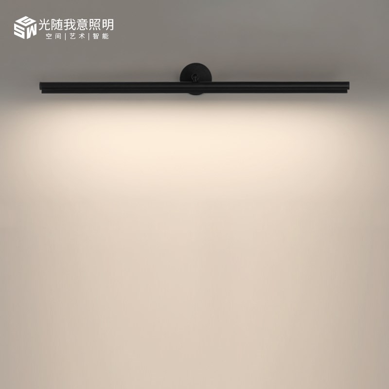 led照画展灯长线条壁灯北欧壁画灯简约现代照画背景墙挂画灯镜前