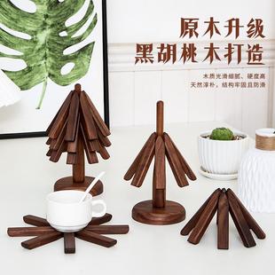 隔热垫餐桌垫一棵树防烫耐高温家用厨房菜碗垫子创意杯垫实木套装