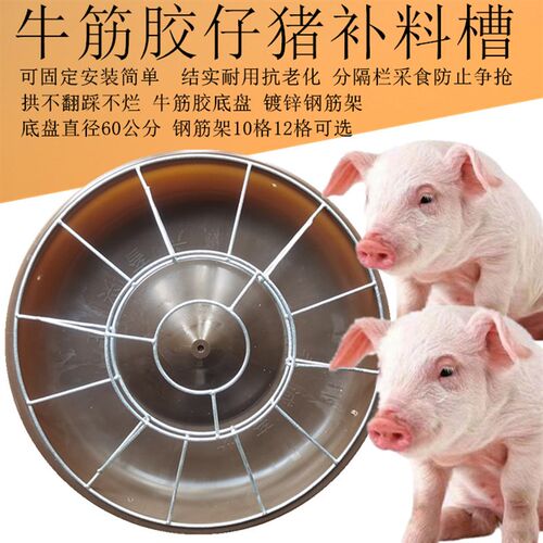 新品小猪用采食槽保育猪料槽塑料料槽可J固定仔猪补料槽养猪场设
