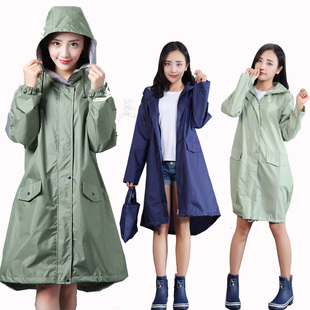 防水风衣款 雨衣女单人衣潮便携成人时w尚徒步长款 旅游雨披可爱