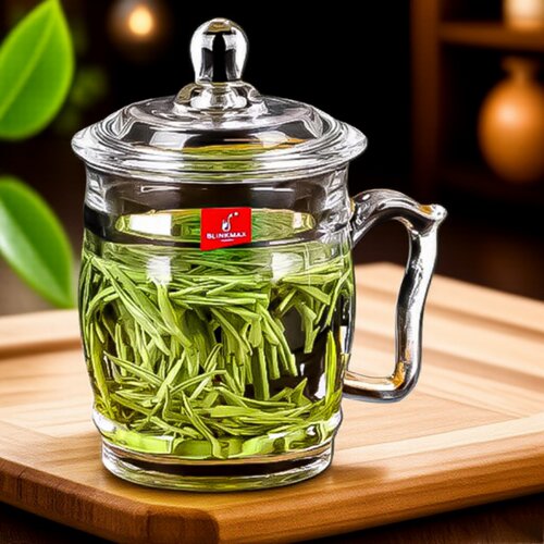 钢化玻璃把杯大容量加厚茶杯