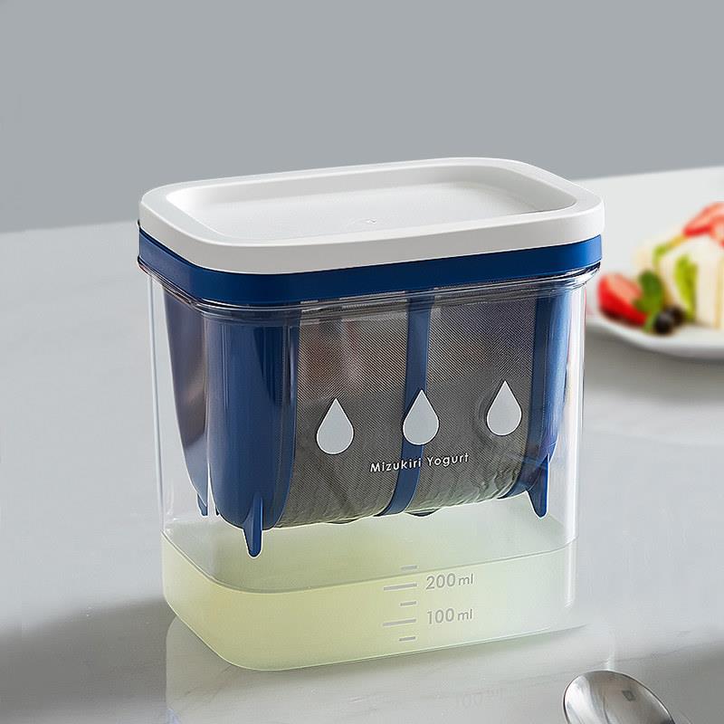日本进口酸奶过滤器乳清分离器奶酪沥干水分自制希腊酸奶滤网滤盒