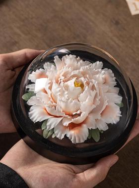 陶瓷手捏瓷花香薰摆件茶具新款高档送闺蜜母亲节生日结婚伴手礼物