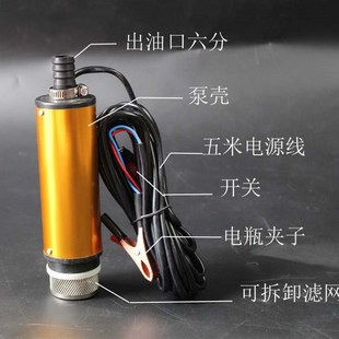 电动小油泵12V24V柴油泵抽水泵潜水泵电动泵抽水小型柴油泵家用款