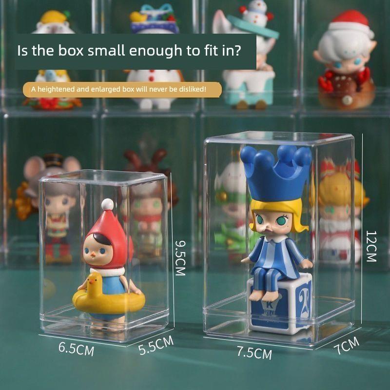 日本盲盒盒展示盒透明防尘单个盲盒手办萌粒公仔特娃娃收纳盒柜