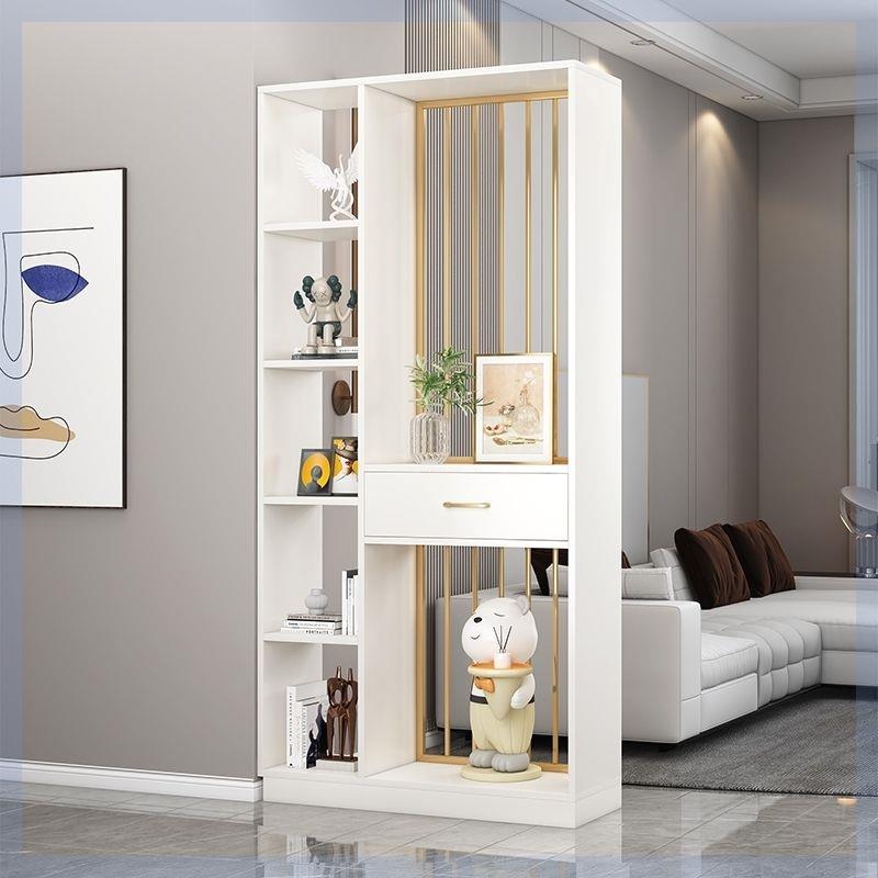 北欧屏风隔断遮挡入户门玄关柜简易置物架厨房餐厅客厅隔断柜镂空