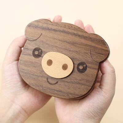 乳牙纪念盒男女孩实木制牙盒子生肖猪狗年收纳儿童换牙齿保存收藏