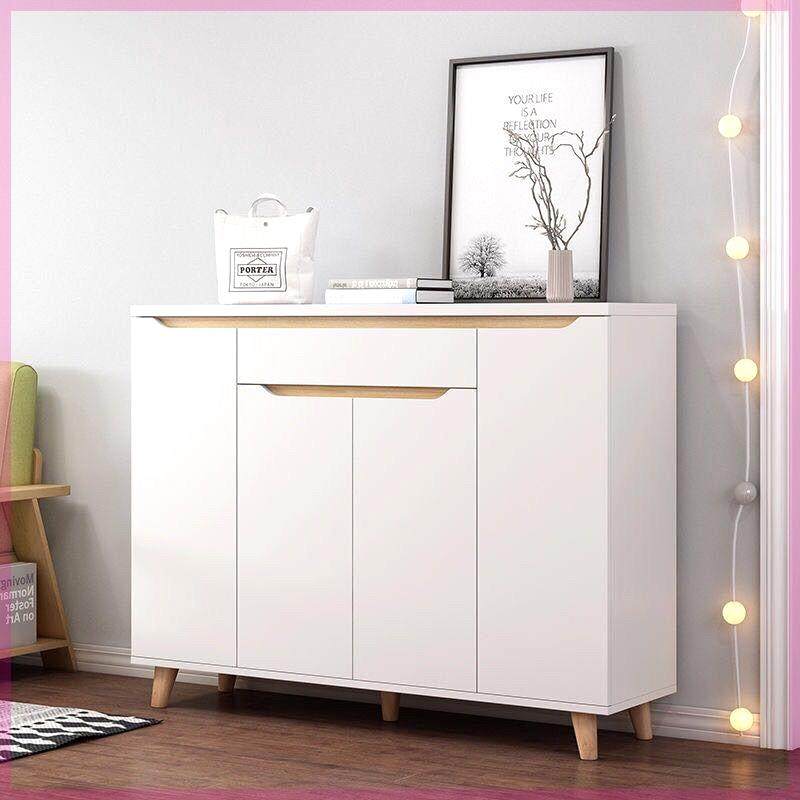 入户门前鞋柜入户门口鞋柜台面颗粒板鞋柜北欧仿实木鞋柜玄关柜阳