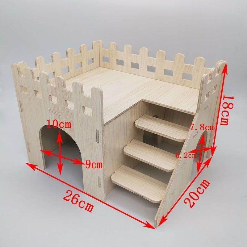 仓鼠龙猫荷兰猪小房子金丝熊小屋造景躲避屋实木玩具用品大全