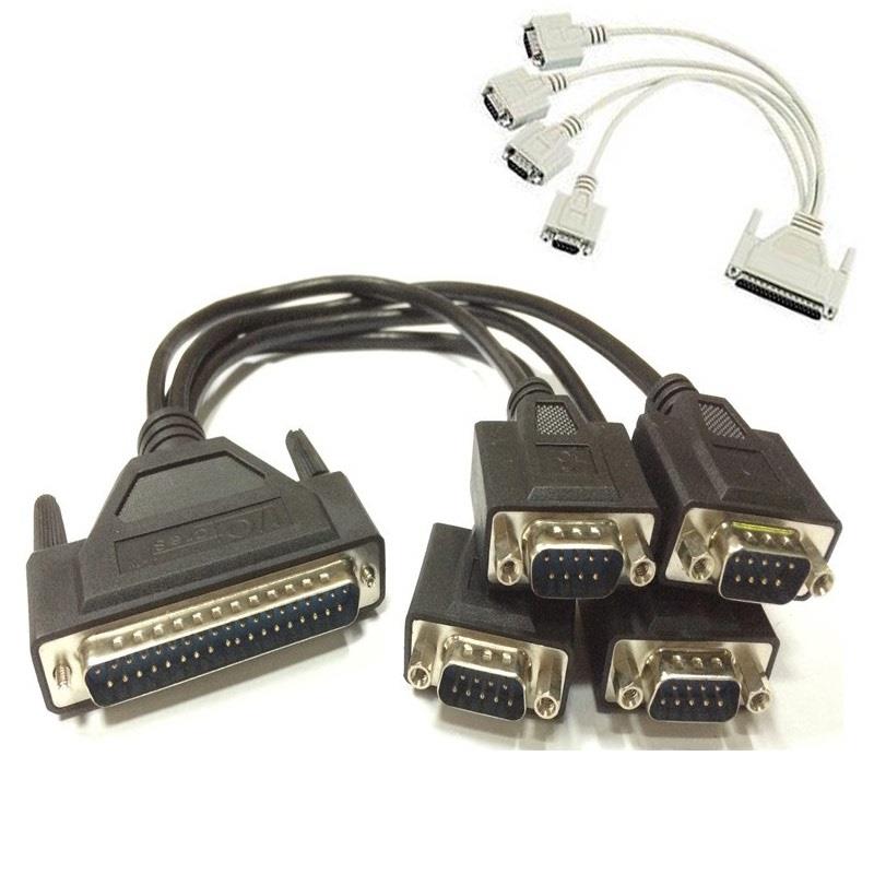 db37转db9转接线37针一分四9针连接线串口线rs232线COM口公数据线