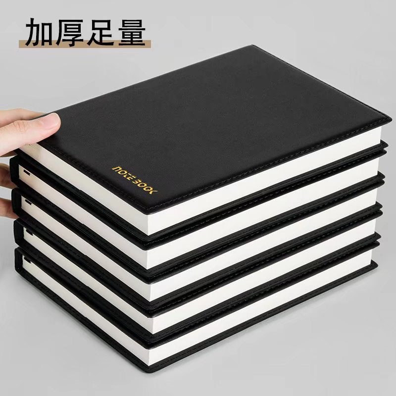 喜通835记事本A4A5B5高端商务加厚160张软抄本精装黑色皮面笔记本